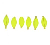 TOPINCN 6pcs / Set Mousse de Pêche à la Mouche Bobers Boje, Orange Vif/Fluoresque, Profondeur de Ligne Rapide, Nageur de Pêche Bobber, 0,8 Pouce / 0,4 Pouces, pour Les Pêcheurs (Yellow)