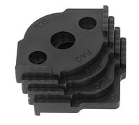 TOPINCN ABS Woodworking Corner RADIUS Jig: Modèle de Routeur de Gabarit de 4 PCS RADIUS pour un Routage de Coin Arrondi Efficace (BLACK)