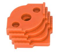 TOPINCN ABS Woodworking Corner RADIUS Jig: Modèle de Routeur de Gabarit de 4 PCS RADIUS pour un Routage de Coin Arrondi Efficace (ORANGE)