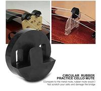 TOPINCN Accessoire de Violoncelle Muet en Caoutchouc Noir Durable pour des Séances de Pratique Silencieuses