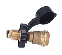 TOPINCN Adaptateur au Propaane avec Poignée Noire, Adaptateur de Gaz Facile à Régler pour Le Poêle de Camping des Grilles Barbecue, Couplage de Taille Compacte pour Une Connexion Sûre, Matériau en