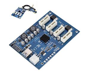 TOPINCN Adaptateur Convertisseur Pci-E 1x à 4X Pcie Usb3.0, Extension de Bande Passante Ultime pour Carte Mère, adapté aux Joueurs Hardcore