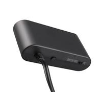 TOPINCN Adaptateur de Contrôleur de Jeu 3 en 1 4 Ports Fonction de Vibrat Fonction pour Les Assemblages Multijoueurs PC ABS Black