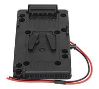 TOPINCN Adaptateur de Plaque de Batterie en V de dureté Haute dureté pour la Caméra Vidéo DSLR, Positions de Fixation à Vis, Alliage en Plastique, Noir, Caméra Vidéo