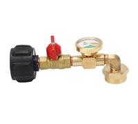 TOPINCN Adaptateur de Réservoir D' avec Compteur de Pression: Adaptateur de Remplissage de de Connexion Facile pour Un Réservoir de 1 LB, Idéal pour Les Propriétaires de Véhicules Récréatifs