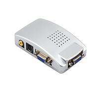 TOPINCN Adaptateur de Signal Composite et S-Vidéo pour Boîtier de Conversion PC VGA Idéal pour Les Systèmes de Cinéma Maison et Les écrans D'ordinateur