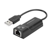 TOPINCN Adaptateur Ethernet USB2.0 10/100 Mbps RJ45 Réseau LAN Convertisseur Léger pour Ordinateur Portable de Bureau Coque ABS Noir
