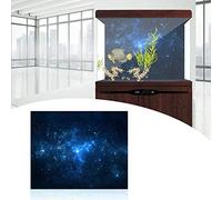 TOPINCN Affiche de Décoration D'Aquarium en PVC, Adhésif en PVC, Papier de Fond Anti-poussière D'étoile, Image HD Auto-adhésive pour Aquarium (76 * 46 cm)