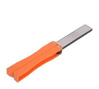 TOPINCN Aiguiseur Double Face, Aiguiseur D'Outils de Jardin Aiguiseur de Couteau Pliant de Poche Diamant Aiguiseur Portable Pierre à Aiguiser pour Ciseaux Sécateurs Loppers(Nouvelle Orange)