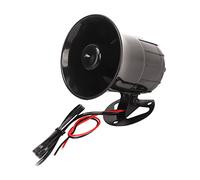 TOPINCN Alarme D'avertissement de Voiture 12V 30W, Sirène à 3 Tons, Son Fort pour Véhicule avec Coque en Plastique étanche, 1 unité