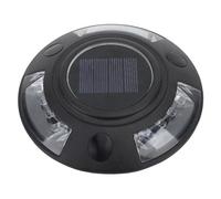TOPINCN Aluminium ALLIAM SOLAR SOLAR ENSEMBLE LUMINATEUR, LANTERIE D'INDICATEUR DE PACEMENT, FIXAT STREET MARKER, SOLARED LED ROAD Lampe avec Couvercle Décoratif pour le Trottoir Pathway (Éclairage