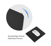 TOPINCN Aluminium Alloy Gaming Mouse Pad Double CONTRÔLE Précise pour PC, Ordinateur Portable, Noir/Argent/Or, 7 * 6,3 (Black)