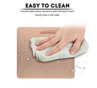 TOPINCN Aluminium Alloy Gaming Mouse Pad Double CONTRÔLE Précise pour PC, Ordinateur Portable, Noir/Argent/Or, 7 * 6,3 (Black) (Silver) (Gold)