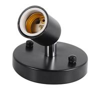 TOPINCN Ampoule, E27 Plafonnier Vintage Moderne Lampe Murale Support D'ampoule Rotation 180°(Noir)