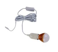 TOPINCN Ampoule Solaire LED Boule E27 12V 5W avec Câble Cc de 3 Mètres pour Tente de Camping, Faible Consommation et Performances Stables