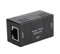 TOPINCN AP Network Bridge PoE Injecteur Mini Universal RJ45 Connecteur PoE Combiner Séparateur pour une Connexion D'alimentation Simple (BLACK)