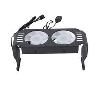 TOPINCN ARGB Ventilateur de Refroidissement de RAM Efficace pour GDR DDR2 DDR3 DDR4 DDR4 Modules de Stockage, Contrôle de la Température Double Ventilateur pour Stockage Informatique, Matériau ABS