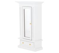 TOPINCN Armoires Miniatures pour Maison de Poupée en Bois avec Miroir pour Maison de Poupée à L'échelle 1/12 Favorise la créativité et la motricité Fine