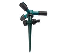 TOPINCN Arroseur D'irrigation à Trois Bras avec Buse Réglable, Arroseur Rotatif à 360 Degrés pour Pelouse de Jardin-Couleur Verte