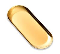 TOPINCN Assiette à Dessert en Acier Inoxydable, Assiette Ovale Polyvalente, 9 X 3,5 Pouces pour les événements à la Maison et en Plein Air