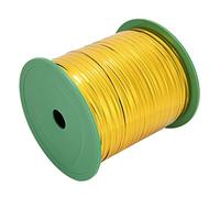 TOPINCN Attaches Torsadées Rouleau de Fil Métallique Durable 400 Mètres pour Emballage de Cuisson Boîte Cadeau Fleur pour Fêtes et Mariages Matériau de Fil de Fer en Plastique Couleur or (GOLD)