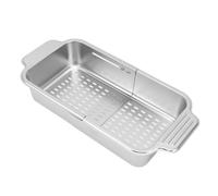 TOPINCN Au-dessus du Panier de Passoire de Colonie de L'évier, 304 Panier de Passoire de Colonie D'évier en Acier Inoxydable pour Laver les Légumes et les Fruits, Panier de Lavage en (L)