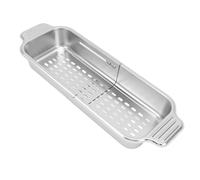 TOPINCN Au-dessus du Panier de Passoire de Colonie de L'évier, 304 Panier de Passoire de Colonie D'évier en Acier Inoxydable pour Laver les Légumes et les Fruits, Panier de Lavage en (S)