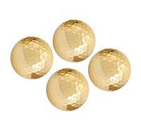 TOPINCN Balle de Robuste Plaquée Or pour la Pratique Longue Distance, Lot de 4 Balles pour L'entraînement sur Terrain de