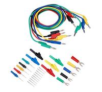 TOPINCN Banana Plug -Test -Lllei Kit pour Multimètre Krokodil Pince/Support & u Type de Sonde D'échange de Tests D'essai D'isolation Appropriée pour les Multimètres et les Alimentations (P1036b)
