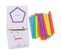 TOPINCN Bâtons de Comptage en Bois de Construction, Jouet Mathématique en Tilleul pour L'éducation de la Petite Enfance avec Une Structure Robuste Qui Favorise la créativité des Enfants