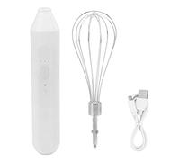 TOPINCN Batteur à Main électrique Batteur à Main Rechargeable Ensemble de Batteur à Oeufs Robot de Cuisine Portable sans Fil Fouet électrique Rechargeable par USB pour la Cuisson (Blanc)
