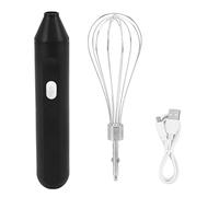 TOPINCN Batteur à Main électrique Batteur à Main Rechargeable Ensemble de Batteur à Oeufs Robot de Cuisine Portable sans Fil Fouet électrique Rechargeable par USB pour la Cuisson (Noir)