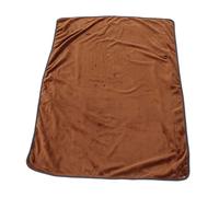 TOPINCN Blanchette en Peluche à Double Face Douce Châle Portable pour la Maison, Couverture de Lit Chaud pour les âges, Fibre de Polyester 96 X 70 Cm (Café)