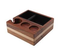 TOPINCN Boîte à café 4 en 1 Poubelle à Marc de café 4 en 1 Boîte à Expresso en Construction en Bois Naturel avec Conception de Réservoir pour un Bourrage Stable et une Utilisation