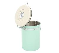 TOPINCN Boîte à café, Valve Unidirectionnelle, Double Mode, Boîte de Conserve Vert Menthe, Roue de Date, Acier Inoxydable Domestique (1,8L)