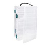 TOPINCN Boîte à Leurres de Pêche, Couvercle étanche Durable, Grande capacité pour Les Amateurs de Pêche, en Plastique, 10 Fentes, 7.9x7.1x1.8 Pouces (14 carrés)