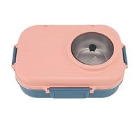 TOPINCN Boîte à Lunch Thermique 304 Bol Baguettes étudiant avec Isolation de Transport Portable pour Compartiment Boîte à Boîtes à Lunch (Rose)