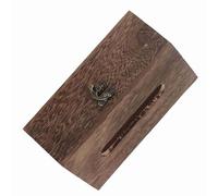 TOPINCN Boîte à Mouchoirs en Bois avec Design Rétro et Texture Lisse pour Décoration de Bureau à Domicile, Grain de Bois Naturel, Boîte de Rangement, 1 Pièce (22 * 12 * 10)