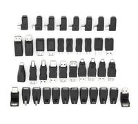 TOPINCN Boîte à Outils Efficace avec 40 Adaptateurs USB 2.0 pour Une compatibilité Tracas avec Les Appareils pour Les Voyageurs et Les Photographes - Noir