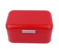 TOPINCN Boîte à pain en métal de couleur unie, boîte de style rétro de grande capacité pour la cuisine, organiseur, conteneur en métal pour stockage des aliments Red