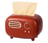 TOPINCN Boîte à Serviettes, Modèle Radio Rétro Boîte à Mouchoirs Porte-lingettes Distributeur de Feuilles de Sèche-Table Porte-Serviettes Décoratif pour Le Bureau à Domicile et Les (Canneberge)