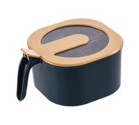 TOPINCN Boîte D'assaisonnement à 4 Compartiments avec Couvercle et Cuillères, Conteneur de Stockage D'épices, Portable, Polyvalent, Anti-poussière, Transparent, Boîte de Rangement