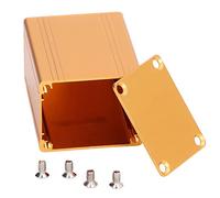 TOPINCN Boîte de Projet en Alliage D'aluminium avec Surface Sablée pour Bricolage électronique et Boîtier de Circuit imprimé, or Mat 30 X 38 X 50 Mm
