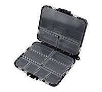 TOPINCN Boîte de Rangement pour Leurres de Pêche avec Couvercle Transparent, 26 Compartiments, Conteneur D'appâts Léger et Portable, Noir