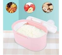 TOPINCN Boîte de Stockage de Lait en Poudre Portable Non Toxique avec Couvercle de Protection pour Nourrir bébé sans Tracas N'importe où (Rose 600ml)
