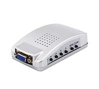 TOPINCN Boîtier Convertisseur VGA vers TV, Adaptateur de Signal Compact et Polyvalent pour Ordinateur Portable avec Sorties Composites et S-vidéo
