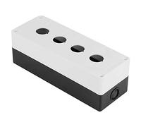 TOPINCN Boîtier de Commande à Bouton-poussoir de 22 Mm Résistant aux Intempéries, Matériau ABS Ignifuge, Idéal pour L'indication de Signal et le Montage Mural, Disponible en Jaune/blanc (WHITE)