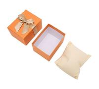 TOPINCN Boîtier de Montre, Petite Boîte de Rangement Compacte pour Montres Intelligentes, Anti-Rayures, pour Offrir et Ranger, Anniversaire de Noël (Orange)
