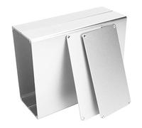 TOPINCN Boîtier en Aluminium sablé de Haute qualité pour Décodeur GPS - Boîte de Projet D'instrument Robuste avec Plaque de Recouvrement, 2 Corps de Boîtier (argent oxydé sablé)