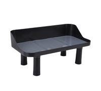 TOPINCN Bol à Chiens Surélevés en Plastique, Support de Plats Alimentaires pour Animaux de Compagnie élevés Réglables, Support de Plaque d'animal, Table d'alimentation avec Tapis